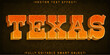 Brown Texas Vector Fully Editable Smart Object Text Effect