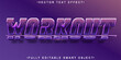 Shiny Purple Workout Vector Fully Editable Smart Object Text Effect