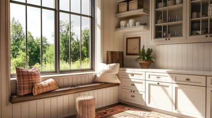 Wall Mural - Cozy Farmhouse Kitchen Nook