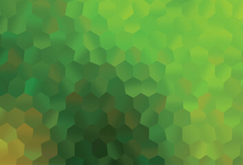 Poster - Light Green vector pattern with colorful hexagons.