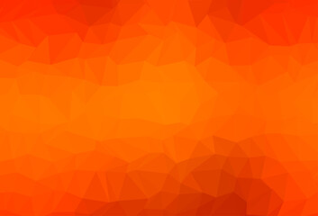 Poster - light orange vector triangle mosaic cover.