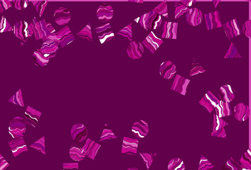 Fototapete - Light Purple vector pattern in polygonal style with circles.