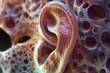 closeup of human ear showcasing intricate details and beautiful structure anatomy illustration
