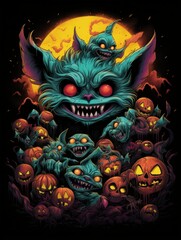 Wall Mural - Mischievous Gremlins in Full Color