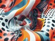 Engage audiences with a mind-bending fusion of swirling shapes and dynamic patterns, presented in a digital realm using unexpected camera angles that defy traditional perspectives