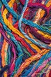 Abstract Dance of Colorful Threads in Native Fabric Style
