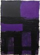 Dark violet and black painting, minimalism, acrylic on paper. Contemporary painting. Modern poster for wall decoration