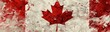 Canada Day Banner Background Design of Flag with maple leaf