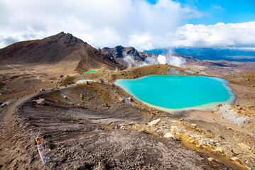 Canvas Print - Emerald Lakes in Tongariro National Park - New Zealand