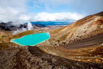 Sticker - Emerald Lakes in Tongariro National Park - New Zealand