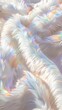 Soft white fur texture with iridescent tones, abstract background