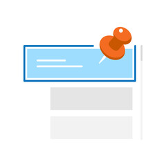 Aufkleber - mark as favorite, pin list to the top concept illustration flat design. simple modern graphic element for ui, infographic, icon