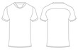  V Neck T shirt jersey mockup vector illustration template design