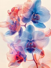 Sticker - Orchid Flower Illustration with Sublimation