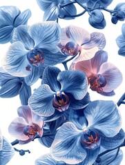 Wall Mural - Orchid Flower Illustration with Sublimation