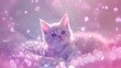 Digital pink glitter masonry cat poster web page PPT background