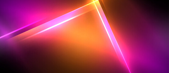 Aufkleber - A vibrant purple, violet, pink, and magenta colored light beam creates a stunning visual effect on a dark background. The electric blue hues add to the neon art vibes with a touch of lens flare