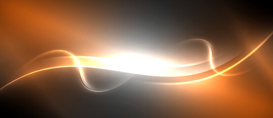 Poster - A bright astronomical object is illuminating the dark space, creating a stark contrast against the black horizon. The light resembles a lens flare, adding an artistic touch to the scene