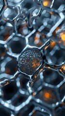 Canvas Print - Graphene-based Anodes Revolutionize Rapid Charging in Sodium-ion Batteries with Cinematic Photographic Style and Hyper-detailed Minimalist Rendering