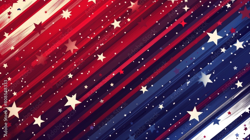 Left Side Red Red, white and blue background with diagonal stripes of red and white ...