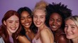 © SHI - A group of diverse, multi-racial and multi-ethnic female colleagues smiling for Women's Equality Day photo shoot, International Women's Day photo shoot