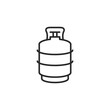 Jerrycan icon representing a portable container for transporting fuel such as gasoline or diesel. Ideal for use in graphics related to energy, camping, emergency preparedness. Vector illustration