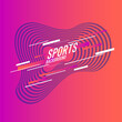 modern colored poster for sports. abstract geometric background. design poster with the flat figures. vector illustration.
