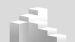 © aglayax - stairs block cube podium stage 3d Abstract minimal scene mockup products display, Stage showcase. Vector geometric form