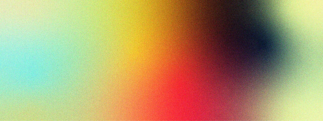 Poster - Abstract Noisy color gradient background with purple blue red white orange beige design. Grainy gradient background noise texture effect. Noise texture banner poster header design.	