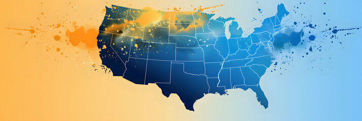 Wall Mural -  map of Canada vector drawing.