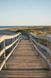Wooden Bridge over water at Ridgevale Beach in Chatham during Spring