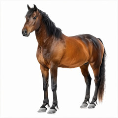 Wall Mural - a horse standing in front of a white background