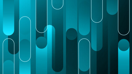 Poster - Rounded blue green gradient abstract background