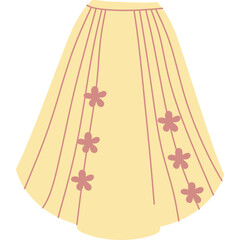 Sticker - Hand Drawn Floral Skirt