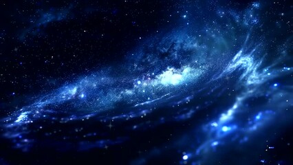 Wall Mural - Infinite outer space animated background with galaxies and stars.