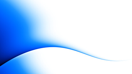 Poster - Blurred transparent gradient background. Elegant blue wavy line on Transparent png overlay background