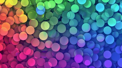 Poster - Colorful rainbow circles on an abstract modern background