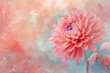 A Chrysanthemum blooms in soft hues on the canvas, each petal delicately shaded in watercolor, capturing the flower's intricate beauty and timeless elegance.