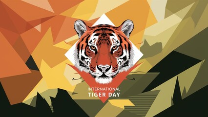 International Tiger Day celebrated on 29th July. Save Tiger, Save Nature. Generative Ai.