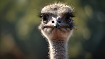 portrait of an ostrich