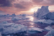 地球温暖化の流氷のイメージの背景画像