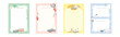Recipe Card Form for Writing as Cookbook Sheet Vector Set