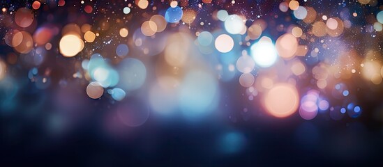 Poster - An elegant abstract background with bokeh lights and stars perfect for copy space image