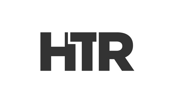 HTR logo design template with strong and modern bold text. Initial based vector logotype featuring simple and minimal typography. Trendy company identity.