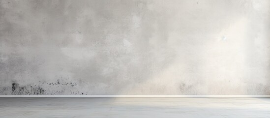 Poster - A white colored cement texture serves as the background for both floors and walls providing a versatile copy space image