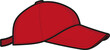 red baseball cap vector illustration