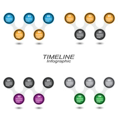 Leinwandbilder - Collection time line to display your data . Idea to display information, ranking and statistics.