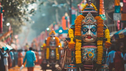 jagannath rath yatra, makar sankranti, diwali, lohri indian traditional festival background	