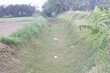 waterway channels earth canal view on field