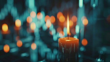 Aufkleber - Candle stick graph chart of stock market investment trading in Stock market, Forex market and Gold market. Financial accounting of profit summary graphs analysis.